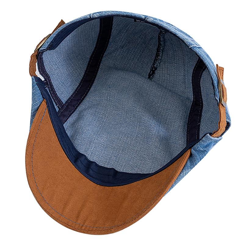 New Style Summer Outdoor Flat Hat Sports Cotton Beret Caps Solid Color Casual Peaked Caps Unisex Cowboy Stylish Sun Hats