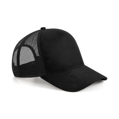 Beechfield Cappellino da camionista con chiusura a scatto in pelle scamosciata