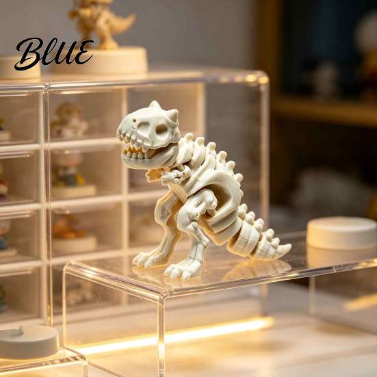 Dinosaur Enthusiast Gift 3D Printed Carnotaurus Ornament Articulated Skeleton Model for Home Office Desk Decoration Dragon Figurine Collectors