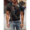 Terror Skull 3D Digital Printed Men's Street Round Neck Short Sleeved T-shirt