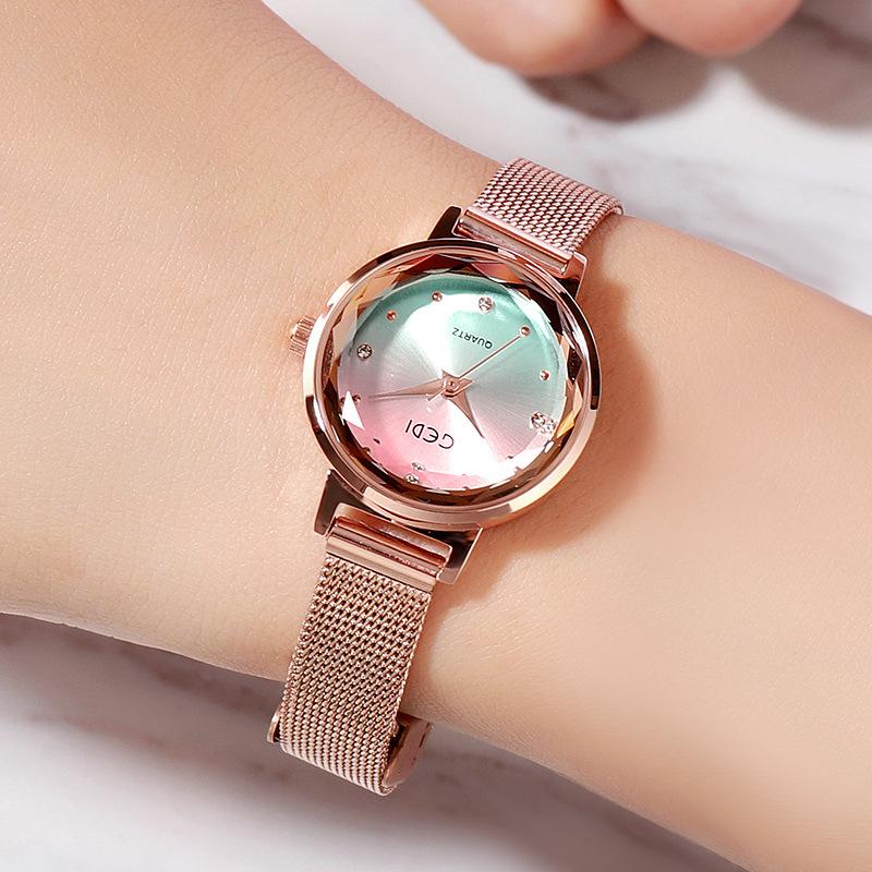Small Student Watch, Simple Literary Waterproof Stainless Steel Mesh Belt Watch, Women'S Versatile Quartz Watch