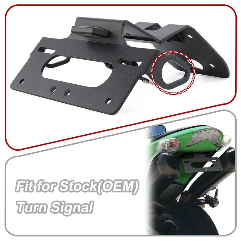 Fit For Kawasaki ZX-10R ZX10R 2006-2007 Registration License Plate Holder Tail Tidy Fender Eliminator Kit Motorcycle Aluminum