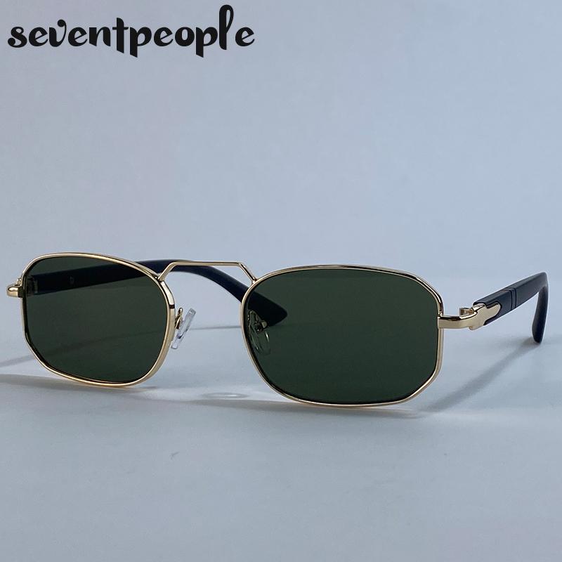 Vintage Small Frame Rectangle Sunglasses Women Luxury Brand Classic Punk Outdoor Driving Sunglass For Ladies Trendy Shades