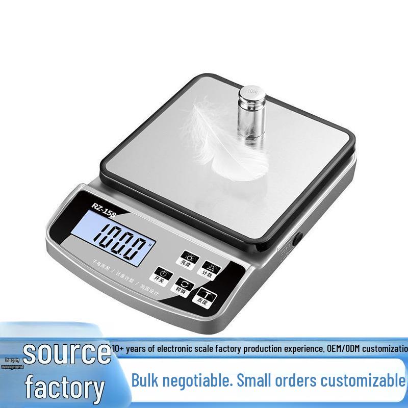 

Прецизійні водонепроникні кухонні та кондитерські ваги: Малий електронний побутовий та комерційний пристрій для зважування грамів Battery 5kg 0.1g [Upgraded Waterproof]