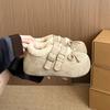 Plush Thick-soled Birkenstock Fluffy Shoes, New Soft-soled Plush Cotton Shoes, Winter Bow Fluffy Snow Boots