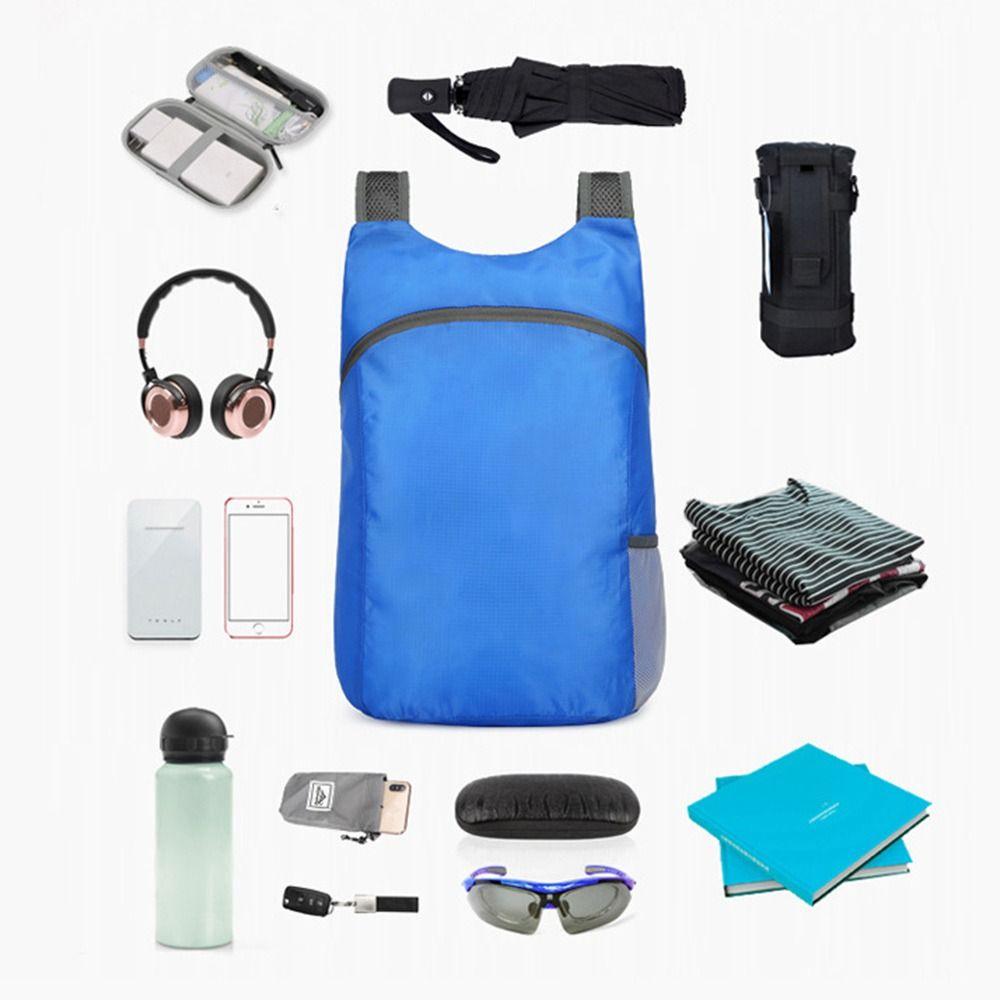 Zipper Lightweight Nylon Bag with Drawstring Storage Bags Foldable Backpack Portable   Travel