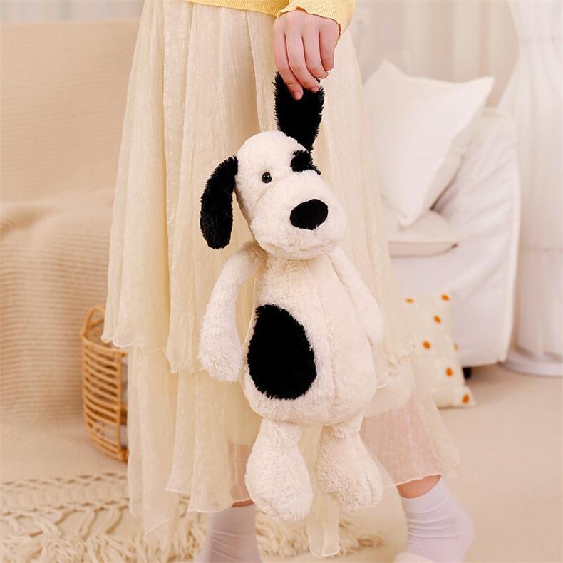 Cute Puppy Plush Toy Pirate Dog Doll Spot Black and White Puppy Girl Children's Birthday Gift