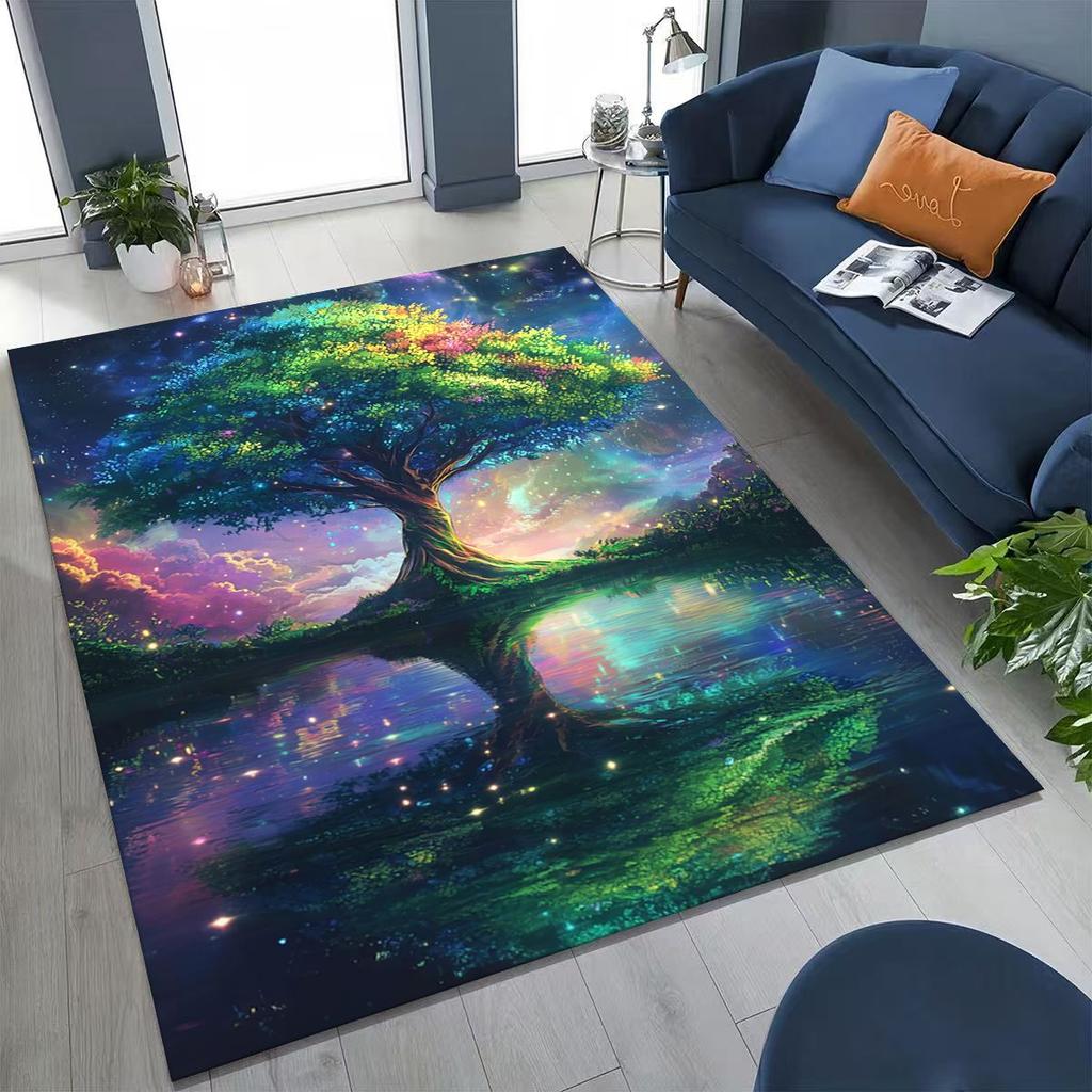 Nordic Dream Tree of Life Symbol Totem Yggdrasil Rug for Bedroom Living Room Sofa Home Doormat Decor,kid Non-slip Floor Mat Gift