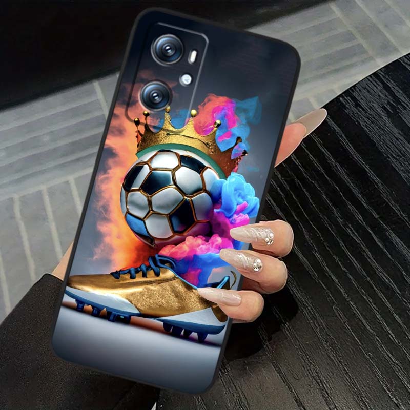 

Fashionable football cool For OPPO Reno 5 6 7 A96 A40 A58 Realme GT A74 A78 Neo2 A74 A78 Find X5 X3 X7 X8 Black Phone Case OPPO A78 5G