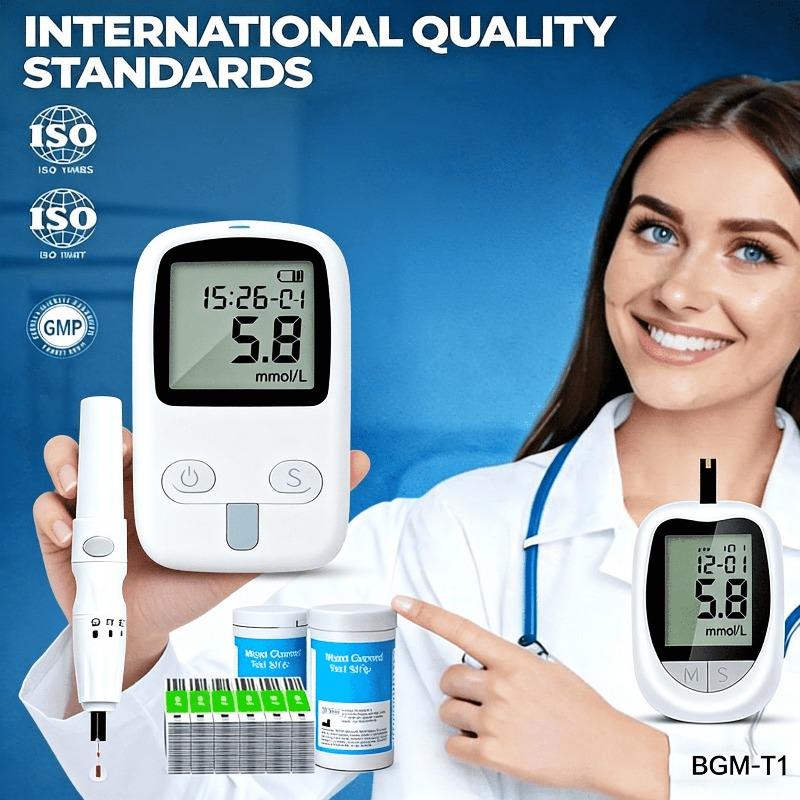 Pocket-Sized Mini Blood Glucose Meter, Monitor Anytime Without Taking Space During Commutes