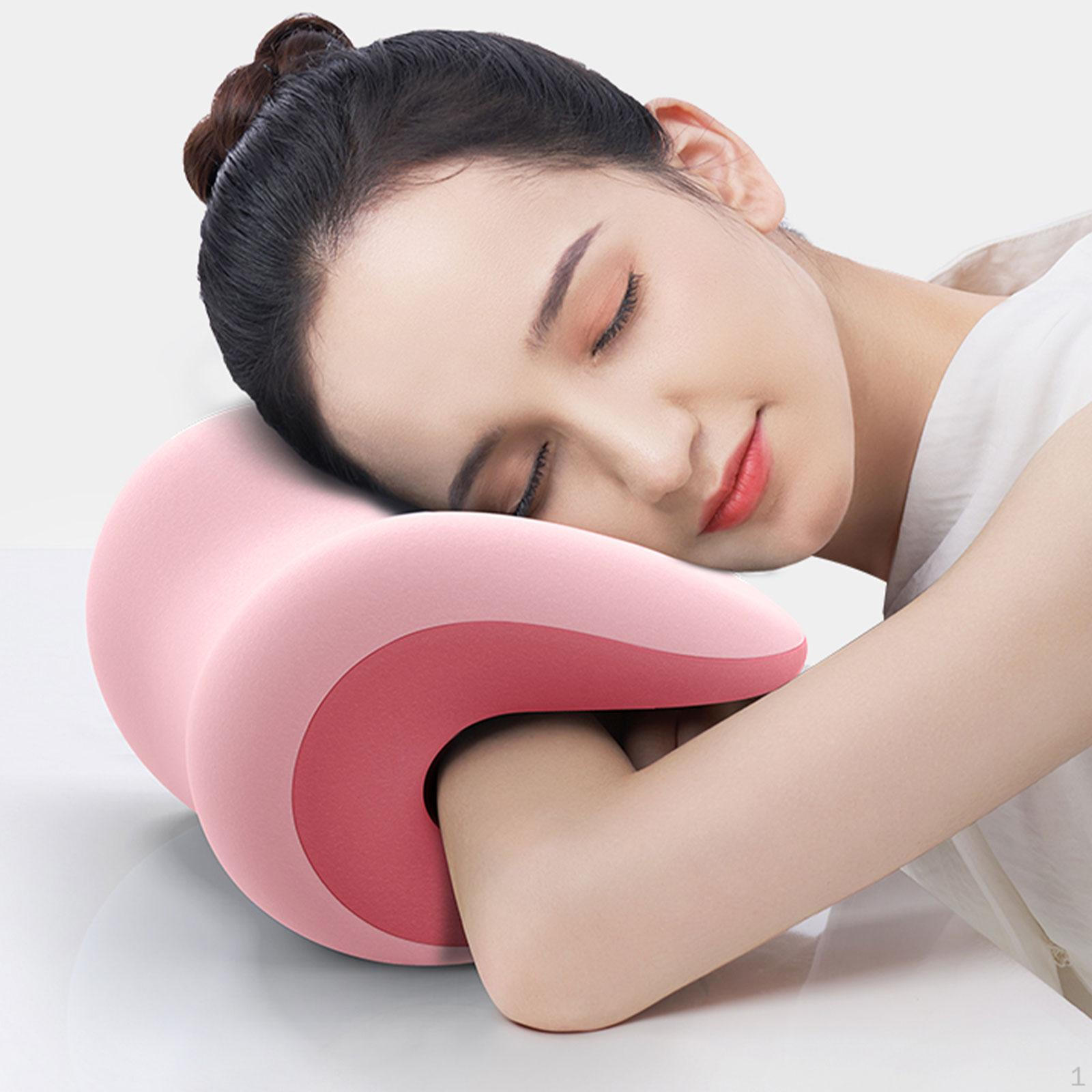 

Подголовник для офисного кресла, подушка для сна с эффектом памяти, удобный моющийся чехол для шеи розовый