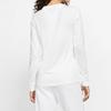 Nike Classic Logo Print Round Neck Long Sleeve T-Shirt Women Tops White BV6172-100