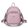 Women's Solid Color Backpack Lightweight Student Schoolbag Multifunctional Crossbody Shoulder Handbag