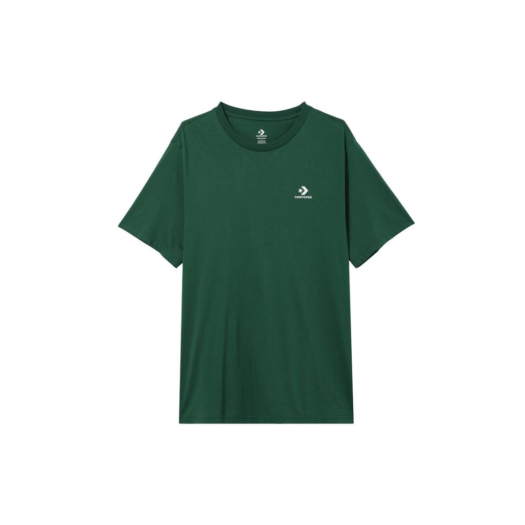 Converse T Shirts Unisex Green Crew Neck Moderate Straight Fit 10023876-A03