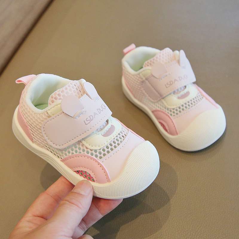 Baby Summer Shoes New Girls Net Shoes Spring and Summer Soft Sole Non-slip Baby Step Shoes Mesh Breathable Sandals Net Shoes