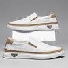 Luxury brand mens casual shoes genuine leather slip on loafers comfy soft breathable walking shoes men driving business shoes