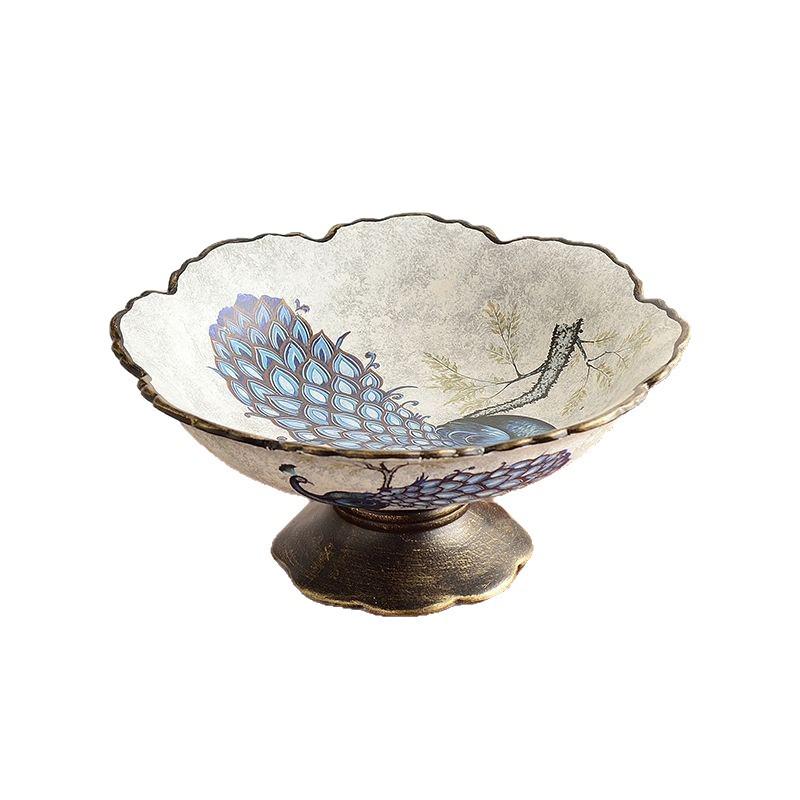 Retro Ceramic Fruit Bowl Set for Living Room and Dining Table