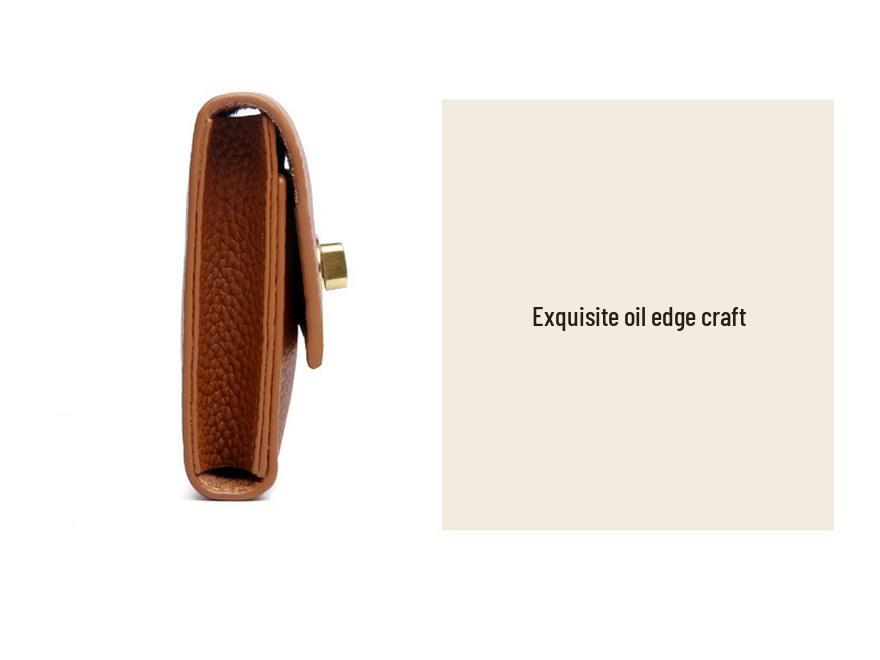 2024 Koreanischer Stil Echtes Leder Multifunktionale Geldbörse: Kompaktes Retro Kartenetui & Münzfach