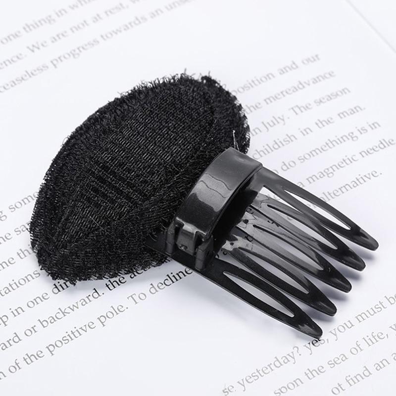 

Подушка для волос Puff, невидимая пушистая подушечка для волос, губка, зажим для пучка, основа для объема волос для женщин и девочек чёрный