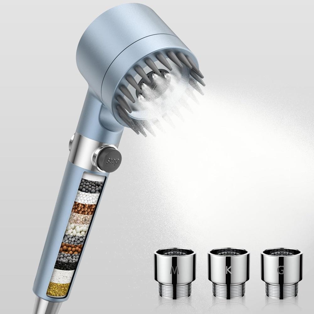 

Shower Head, Micro Nano Bubble Mist, 3+1 Mode Shower, Water Purification, Hand Stop Water, Pressure Adjustment, Ultra Fine Flow, Chlorine MEKO