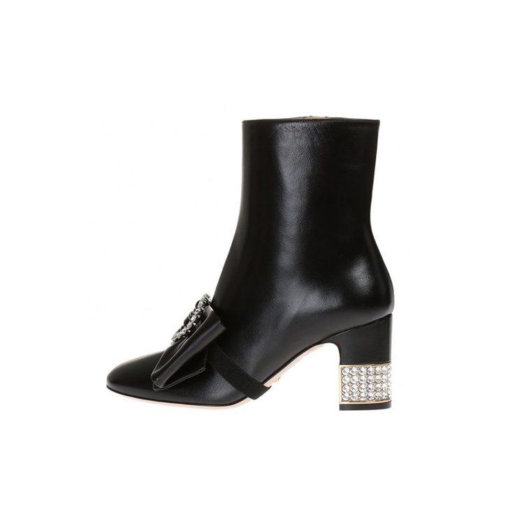 GUCCI Cow Leather Ankle Boots Women's Black 481171 BKO00 1000