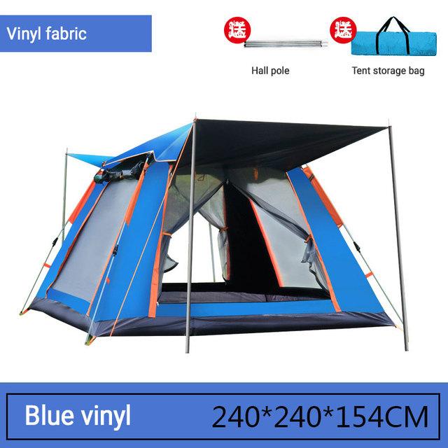 4-6 Person Outdoor Automatic Quick Open Tent Rainfly Waterproof Camping Tent Family Outdoor Instant Setup Tent with Carring Bag