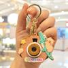Kawaii Capybara Keychain Projector Camera Capybara Dolls Creative Kapybara Pendant  Couple