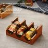 Handmade Wooden Sushi Plate With Divided Compartments For Japanese And French Cuisine Presentation