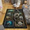Otter Portrait Compilation Pattern Rug Floor Mat for Living Room or Bedroom Soft and Comfortable Carpet a Gift for Birthday and Holiday.