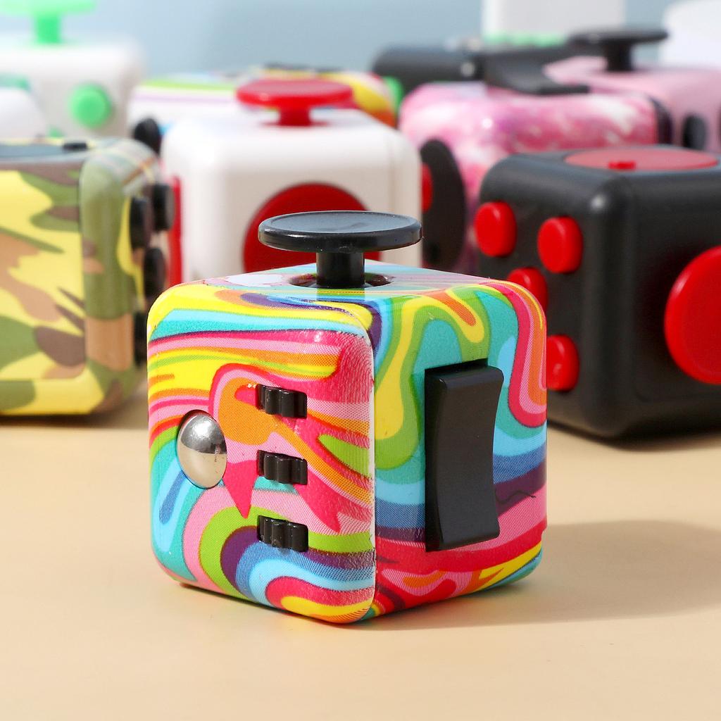 Adhd Autism Mini Decompression Anti Stress Relief Magic Finger Dice Fidget Cube Sensory Toys Kids Adults Decompression Vent Set