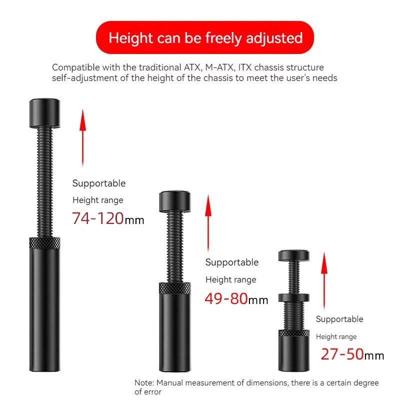 TEUCER VC-16 Graphics Card GPU Holder Vertical Telescopic Rotating Stand Magnetic PC Video Card Aluminum Alloy Support Bracket