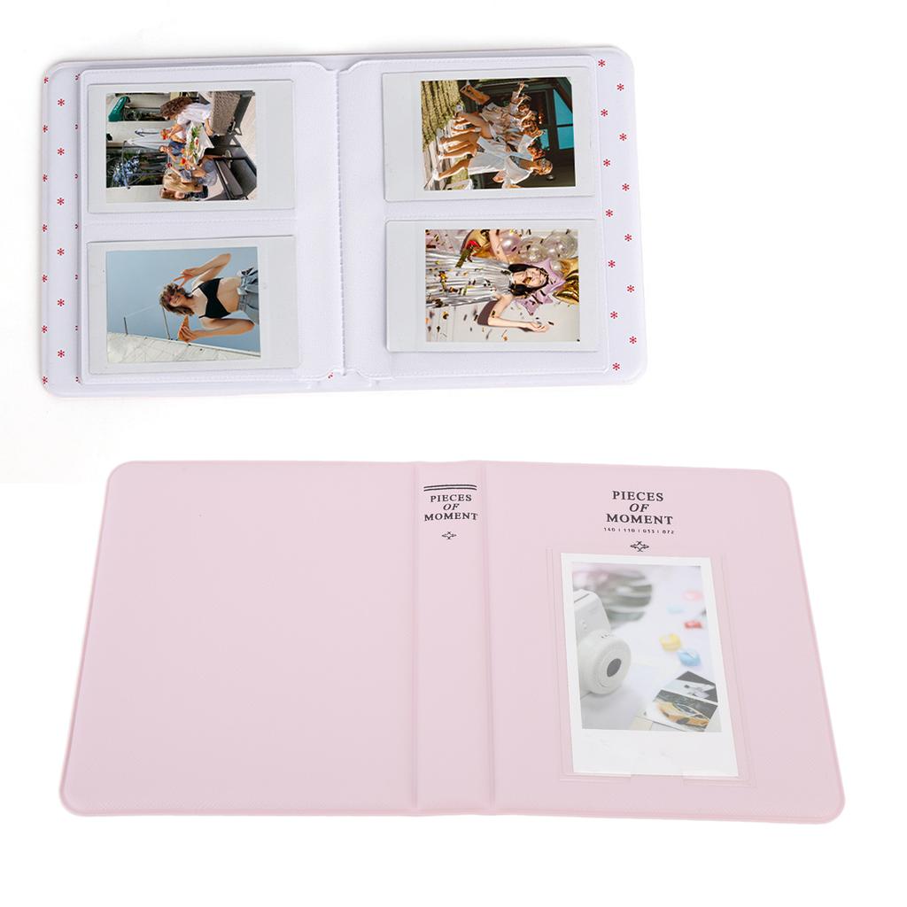 64 S Photo Album Portable 3in PU Leather Card Photo Album for 12 11 9