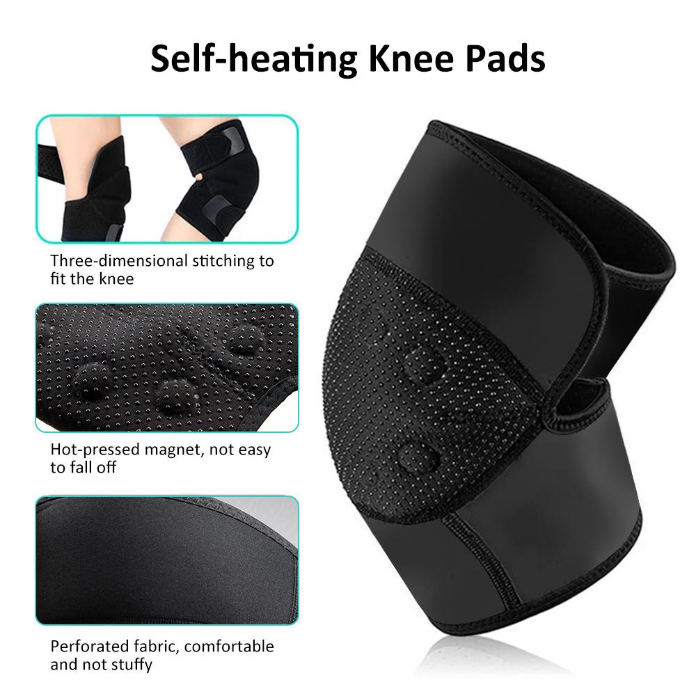 1 Pair Tourmaline Magnetic Knee Brace For Men & Women- Self-Heating Knee Support For Sports,Thermal Therapy Knee Pads For Warmth
