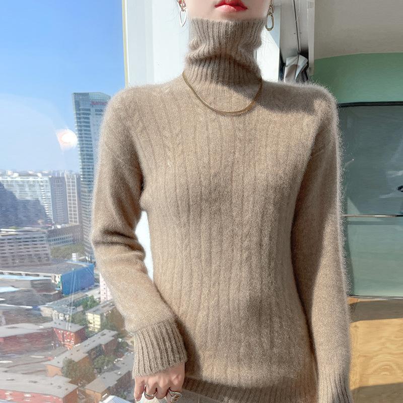 New High-lacquered Cardigan for Women In Autumn and Winter, Seven-needle Thickened One-line Ready-to-wear Cashmere Knitted Base Shirt Soft Sweater
