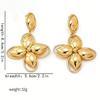 Exaggerated Irregular Geometric Flower Stud Earrings Retro Fashion Jewelry For Women