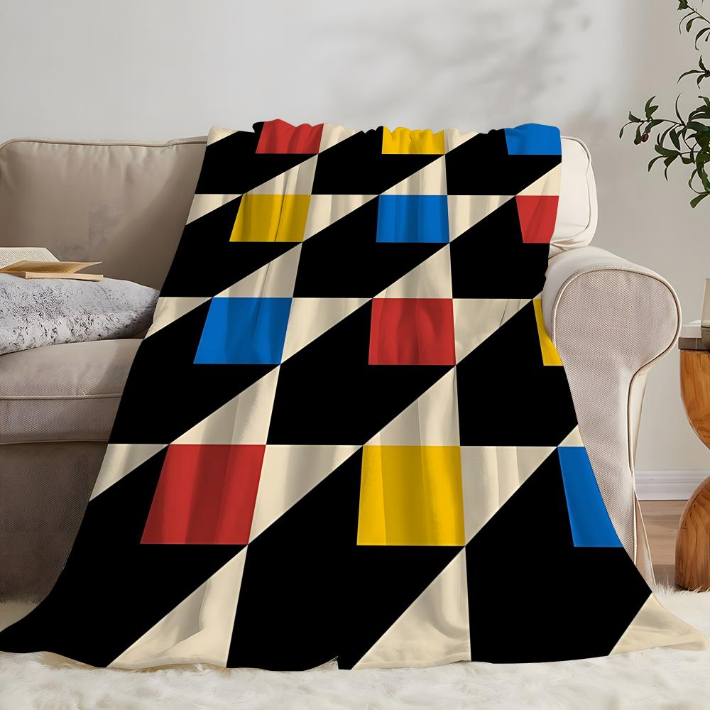 Famous B-Bauhaus Designs Throw Flannel Throw Blanket: Soft Kid-Friendly Warm Anti-Static All Season Washable Couch Bed Home