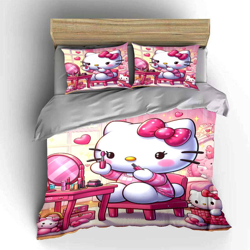 Adorable kitty's glam wonderland. Bedding sets Duvet covers Pillowcases(1* Duvet Cover 2* Pillowcases without duvet insert)