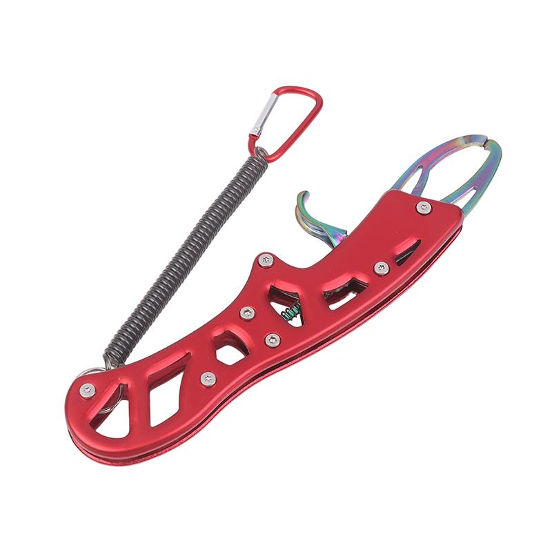 Fishing Aluminum Alloy Fishing Grip Pliers Fishing Lip Gripper Fish Plier Hand Grip With Tool Rope Fishing Accessories