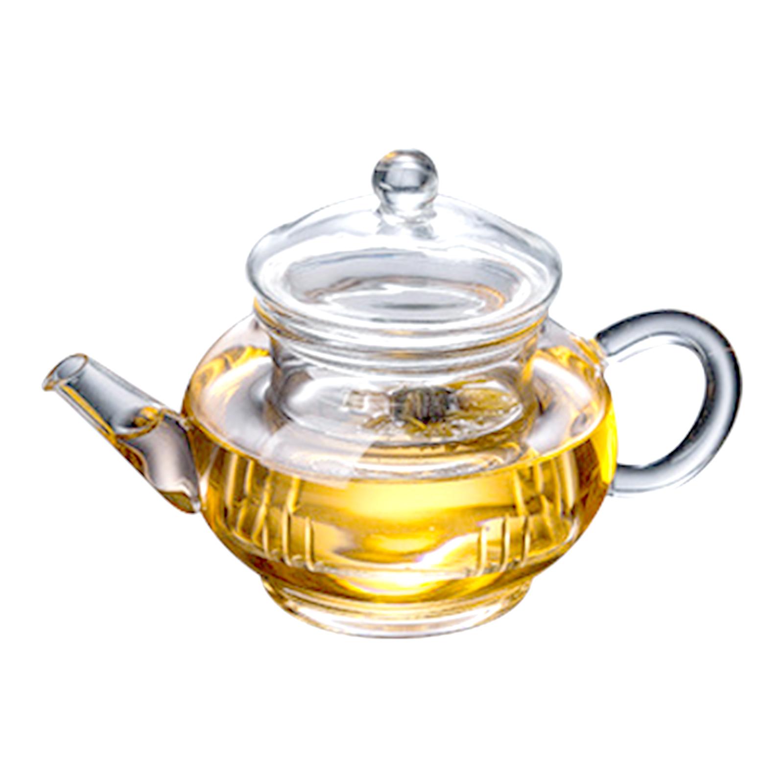 Transparent Flower Teapot With Filter Household Wear Resistant Teapot For Scented Tea Green Tea