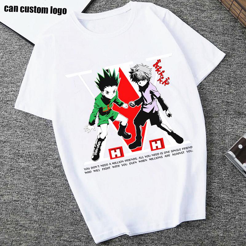 Vintage Hunter X Hunter Men Tshirt Short Sleeve Killua Zoldyck T-shirt HXH Hisoka TShirt Anime Manga Hip Hop Tops Tee Shirt Male