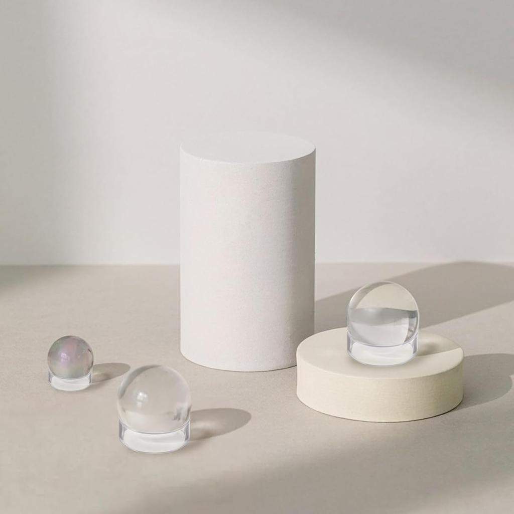 15 Pcs Clear Sphere Display Stand, Plastic Sphere Stands Ball Stand Holder Rings Acrylic Clear Small, Medium, Large Round Baseball Ring Stands for