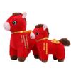1Pcs Lively Cute Desktop Pets 2026  Year Mascot Red Little Horse Plush Toys Cozy Zodiac Horse Doll Festival Gift