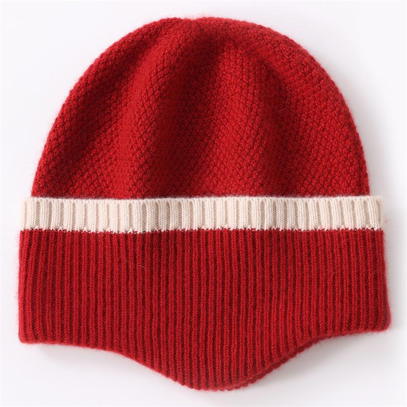 

Мягкая и клейкая кашемировая шапка унисекс, дизайн в тон, теплая, защищающая уши от холода, вязаная шапка для новой осени и зимы One Size