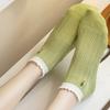 Ladies Summer Thin Simple and Comfortable with Sweet Small Fresh Light Mouth Green Socks