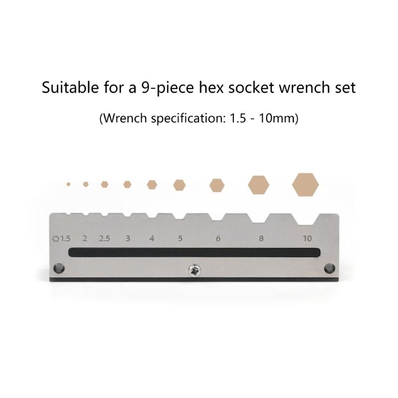Space Saving Metal Wall Mounted Panel For Hex Wrench Holder Compact Tool Shelf With Screw Mounting