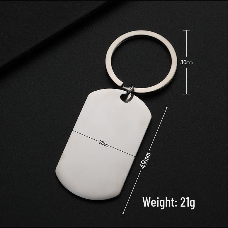 Laser Engraved Color Metal Keyring Pendant - Festival Gift Ornament