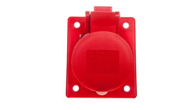 Angled Panel Socket 16A 4P 400V /70X85/ Red Ip44 Twist 414-6