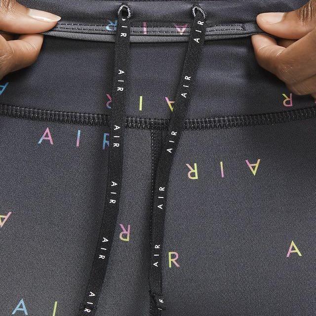 Nike Air 7/8 Running Tight Shark Fitness Pants Women Bottoms Black CU3096-010