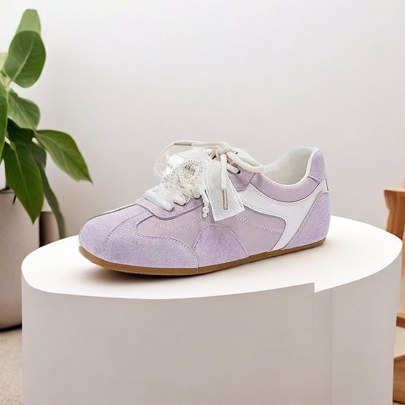 Taro purple German training shoes niche spring new fashion versatile outdoor casual shoes breathable low top