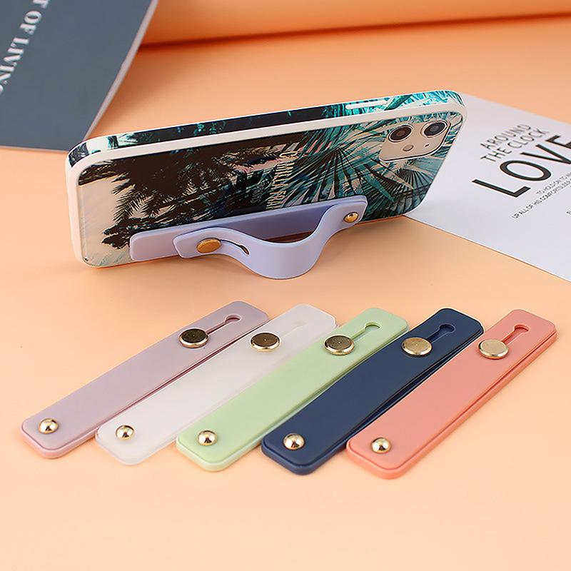Universal Silicone Wristband Phone Holder Finger Ring Phone Hand Band Bracket Push Pull Grip Phone Stand Sticker Phone Holder